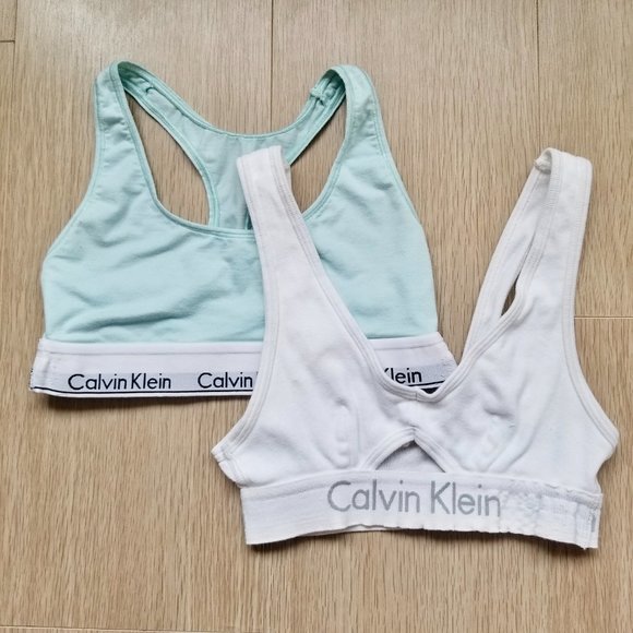 Two VUC Calvin Klein Cotton Women's Sports Bras - Picture 2 of 12